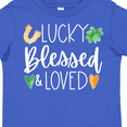 thumbnail image 4 of Inktastic Lucky Blessed and Loved Horseshoe Clover Hearts Boys or Girls Toddler T-Shirt, 4 of 5