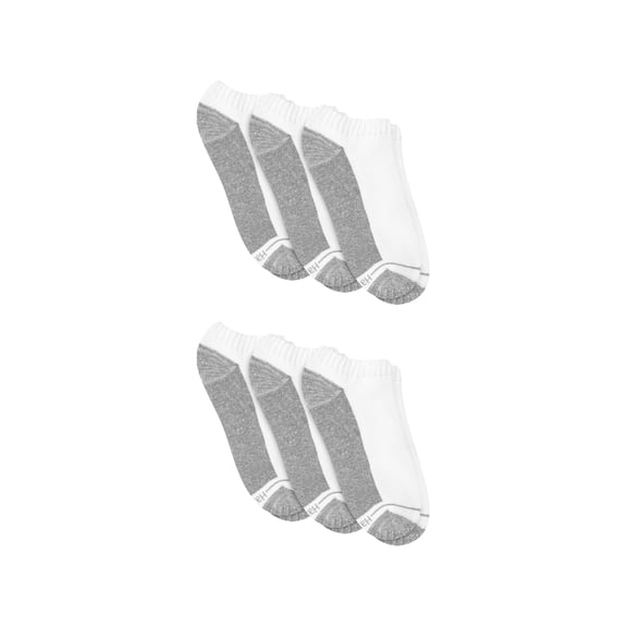 Hanes Ultimate Men's Ultra Cushion Low Cut Socks, 6-Pairs White 6-12