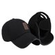 thumbnail image 4 of Gorra de Béisbol de Lana Mezclada con Orejera Cálida Correa Ajustable para Negro Sunnimix Espesar gorra de baloncesto, 4 of 6