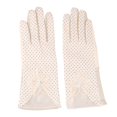 thumbnail image 1 of Gants Élégants pour Femmes Protection Solaire pour Conduite Écran Tactile Blanc Compatible 1 Paire en Coton, 1 of 3