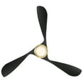 thumbnail image 4 of WAC Swirl 54" Soft Brass/Matte Black Integrated LED Smart Ceiling Fan with Remote Control, 4 of 10