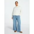 thumbnail image 5 of Terra & Sky Women's Plus Size Crewneck Pullover Sweater, Size 0X-5X, 5 of 5