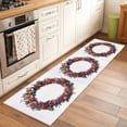 thumbnail image 2 of Rose Wreaths Area&nbsp;Rug 2x6ft Natural Plant Non-Slip&nbsp;Washable Square&nbsp;Rugs Soft Felt Indoor Floor Mat for Bedroom Kitchen Living Room Bathroom, 2 of 9