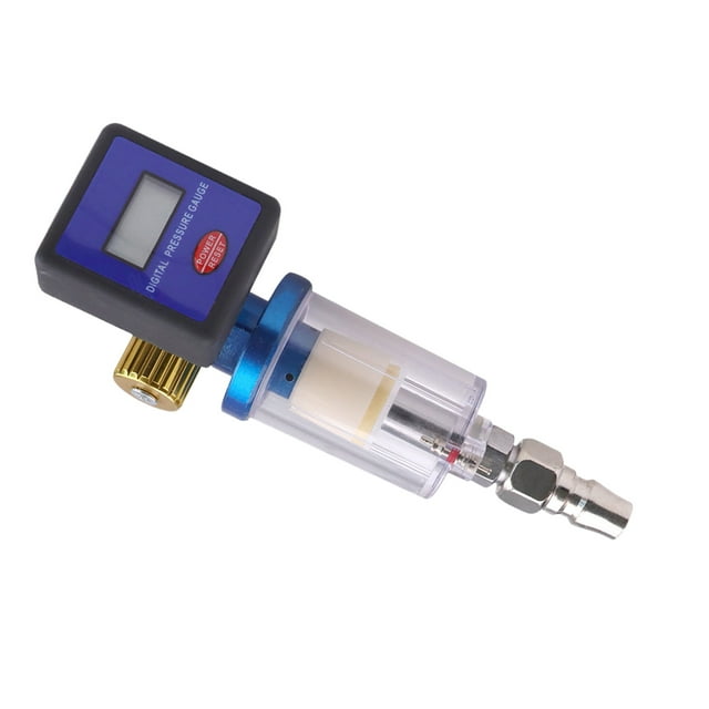 Medidor Regulador de Presión de Aire Digital 1/4 Pulgadas Baoblaze Con Separador de Filtro de Agua