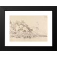 thumbnail image 2 of George Chinnery 14x11 Black Modern Framed Museum Art Print Titled - Lap House, Inner Harbor, Macao (1841), 2 of 5