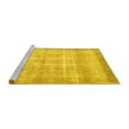 thumbnail image 2 of Ahgly Company Machine Washable Indoor Square Persian Yellow Traditional Area Rugs, 3' Square, 2 of 4