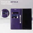 thumbnail image 5 of Wallet Case for Google Pixel 9 Pro XL,PU Leather Wallet Flip Kickstand Case [Magnetic Closure] [Wrist Strap] [Card Slots Holder] Embossed Butterfly & Flower Case for Women Girls,Purple, 5 of 9