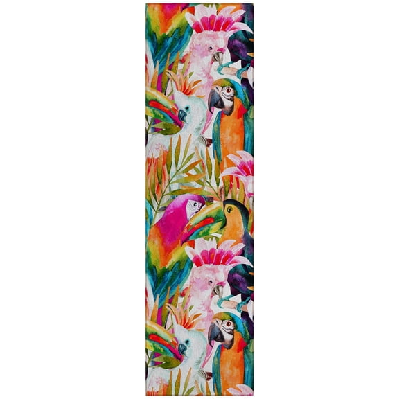Indoor/Outdoor Tropics TC5 Confetti Washable 2'3" x 7'6" Runner Rug