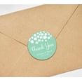 thumbnail image 3 of Darling Souvenir Round 45 Pieces Hearts Thank You Stickers Wedding Personalized Bride Groom Names And Date Envelope Seals-Mint, 3 of 4