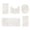 White#8, variant on 5-Piece Solid Color Bathroom Rug Set Soft Longhair Velvet Fleece Water Absorbent Non-Slip Backing Machine Washable Includes Toilet Mat Bath Mats