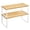 Cloud White + Natural Beige, variant on Cabinet Organizer Shelf, Set of 2 Kitchen Counter Shelves, Kitchen Storage, Spice Rack, Stackable, Expandable, Metal and Engineered Wood, Ink Black and Rustic Brown