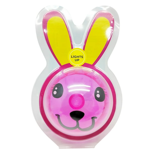 WAY TO CELEBRATE! Easter Light Up Bunny Ball Pink