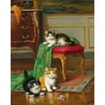 thumbnail image 3 of Léon Huber 20x24 Black Modern Framed Museum Art Print Titled - The Little Favorites, 3 of 5