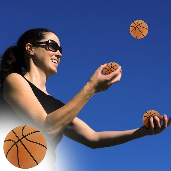 JZCHUNTOY 6cm Eco-Friendly Rubber High-Elasticity Mini Basketball – Portable High-Bounce Fun for Kids & Games