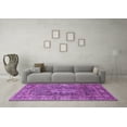 thumbnail image 3 of Ahgly Company Indoor Rectangle Medallion Purple Traditional Area Rugs, 8' x 12', 3 of 4