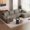 Taupe, variant on 130 Inch U Shaped Sectional Sofa, Modular Corduroy Couch with Chaise, Boneless Design, High Capacity, Living Room, Brown