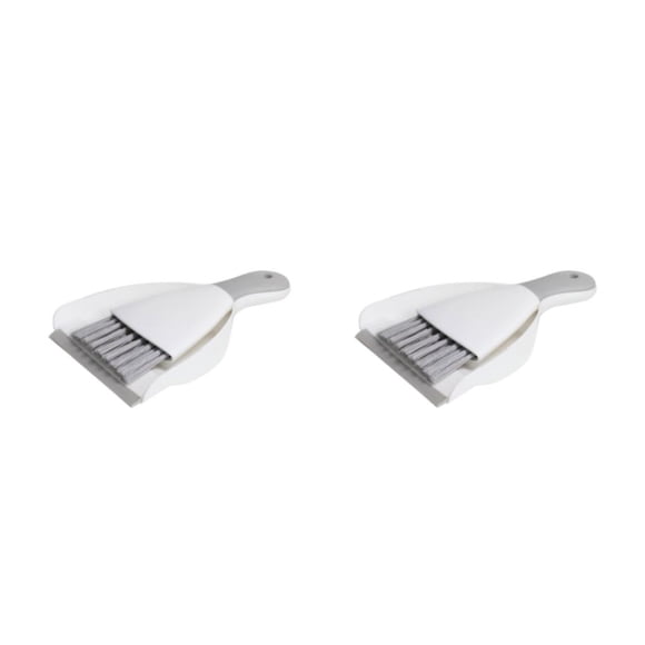 Wosthever Juego de escoba y recogedor de plástico asequible imprescindible para cada hogar limpieza pequeña de escoba y recogedor gris blanco 75×44.5×45cm 2piezas