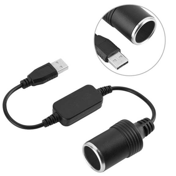 EBTOOLS USB Port to 12V Car Cigarette Lighter Socket Female Converter Adapter Cord