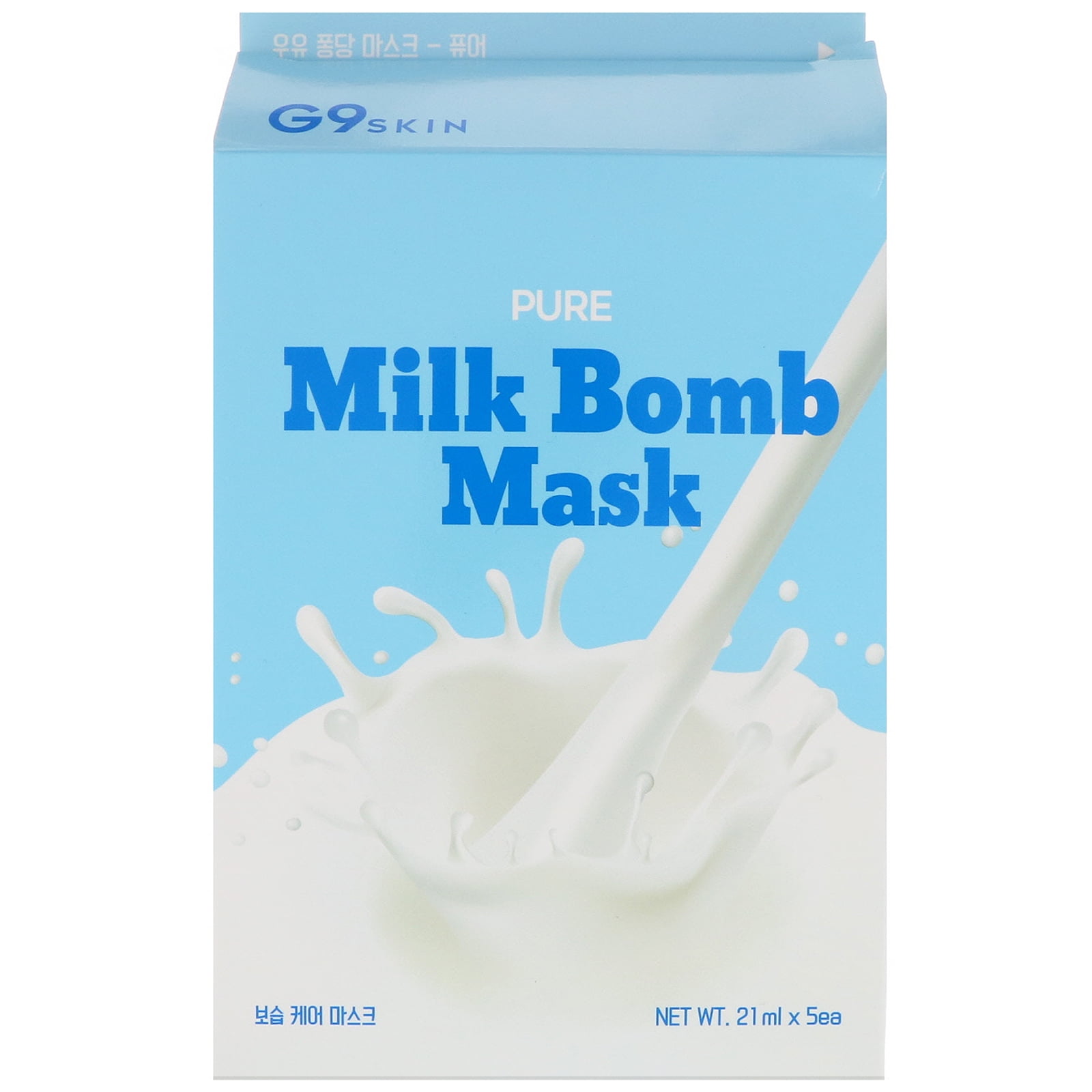 G9skin Pure Milk Bomb Mask 5 Masks 21 ml Each