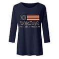 thumbnail image 3 of Women's T-Shirts USA 250th Anniversary Patriotic Graphic 3/4 Sleeve Round Neck Casual Tee for Spring Summer Sizes S-XXXL, 3 of 3