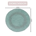 thumbnail image 4 of Home Weavers Radiant Collection Bathroom Rug 100% Cotton Tufted Round Shape Bathroom Rug, Soft & Absorbent Bath Rugs, Non-Slip Bath Rug, Machine Wash Dry Bath Mats - 22" Round, Blue, 4 of 9