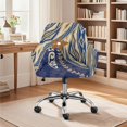 thumbnail image 2 of Whosucclay Polynesia Hibiscus Plumeria Print Swivel Armchair Accent Dining Chair Cover for Office, Easy to Install Curved Back Chair Covers with Arms Anti-dust Computer Chair Slipcover with Arms, 2 of 7