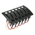 thumbnail image 4 of Panel de interruptor de palanca Jadeshay 6P 12/24V Negro LED Rojo, 4 of 8