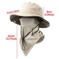 thumbnail image 3 of 6-in-1 Adjustable Bucket Hat with Detachable Face Mask and Neck Flap, Lightweight Breathable Sun Protection, Mesh Vents, Windproof Outdoor Fisherman Hat, One Size 55-62 cm, 3 of 8