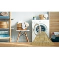 thumbnail image 2 of Ahgly Company Machine Washable Indoor Round Abstract Brown Gold Area Rugs, 7' Round, 2 of 7