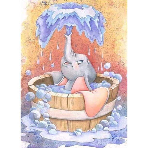 Taladro diamante pintura (DE4171) 5D DIY completo lindo elefante punto de cruz mosaico Kit 30x40cm FLhrweasw Nuevo