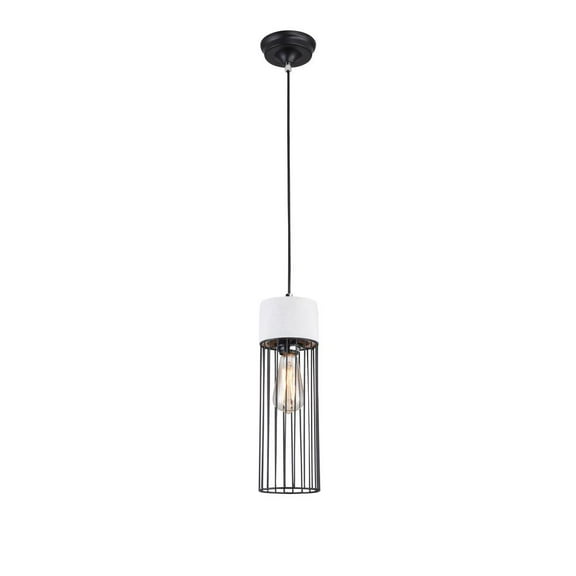 Bethel International Single Pendant Lighting Grey Metal