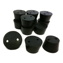 Stoppers, Rubber, Size 8, 2-Hole. Pack of 1-Pound.