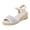 White, variant on Women's Floral Embroidered Lace Espadrilles Wedge Sandals Bridal Beach Casual Mesh Open Toe Ankle Strap Platform Chunky Heels Dress Shoes Summer Boho Yellow Size 7