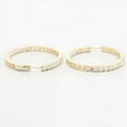thumbnail image 3 of 3CT Round Cut Lab Created Diamond Inside-Out Hoop Earrings In 14K Yellow Gold Plated, 3 of 5