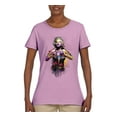 thumbnail image 2 of Wild Bobby Marilyn Monroe Watercolor Love Pop Culture Women Graphic Tee, Light Pink, Large, 2 of 5