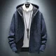 thumbnail image 5 of Ropa para hombre, cárdigan rojo con cremallera, suéteres de punto con cremallera para hombre, sudadera con capucha, chaqueta, abrigo, réplica de alta calidad, algodón grueso de invierno XA, 5 of 5