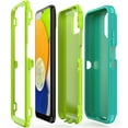thumbnail image 5 of NIFFPD Samsung Galaxy A03 Case with Screen Protector Full-Body Shockproof Phone Case for Galaxy A03 Green&Yellow, 5 of 6