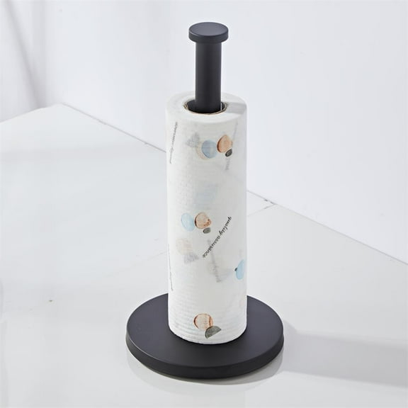 Black Standing Kitchen Towel Holder Stainless Steel Household Floor Type Toilet Paper Holder Bathroom Hardware Pendant