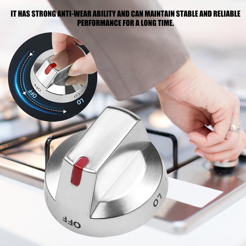 7829 Metal Gas Stove Control Handle Replacement Part Easy Installtion Repairing Knob Steel Texture for Various Models