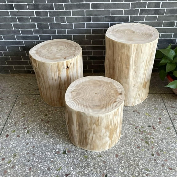 Niceauty outdoor leisure stool Sturdy Wood Beige for Adults in Home Use 1Pcs