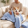 thumbnail image 7 of Fleece Pet Blanket Soft Warm Multi Use Dog Cat Blanket for Crate Bed Travel Car Seat Cover Indoor Outdoor Pet Supplies(M), 7 of 7