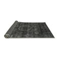 thumbnail image 2 of Ahgly Company Indoor Round Abstract Gray Modern Area Rugs, 4' Round, 2 of 4