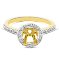thumbnail image 4 of Vir Jewels 1/3 CTTW Diamond Semi Mount Engagement Ring 14K Yellow Gold Round Halo Prong Set Size 6, 4 of 7
