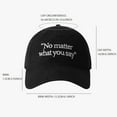 thumbnail image 3 of Riforla Big Head Round Baseball Cap Four Seasons Embroidered Face Small Wide Curved Cap Sun Visor Hat Women Black, 3 of 3