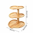 thumbnail image 2 of Rustic 3 Tier Heart Shaped Wooden Serving Platters, 3 Heart shape Tier Charcuterie Boards Fall Wood Serving Trays Decorative Wood Snack Dish Plates for Holiday Housewarming Presents, Heart, 2 of 7