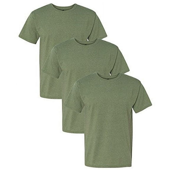 Hanes Men`s ComfortBlend® EcoSmart® Crewneck T-Shirt,5170,L,Heather Green (Pack of 3) 3 Heather Green