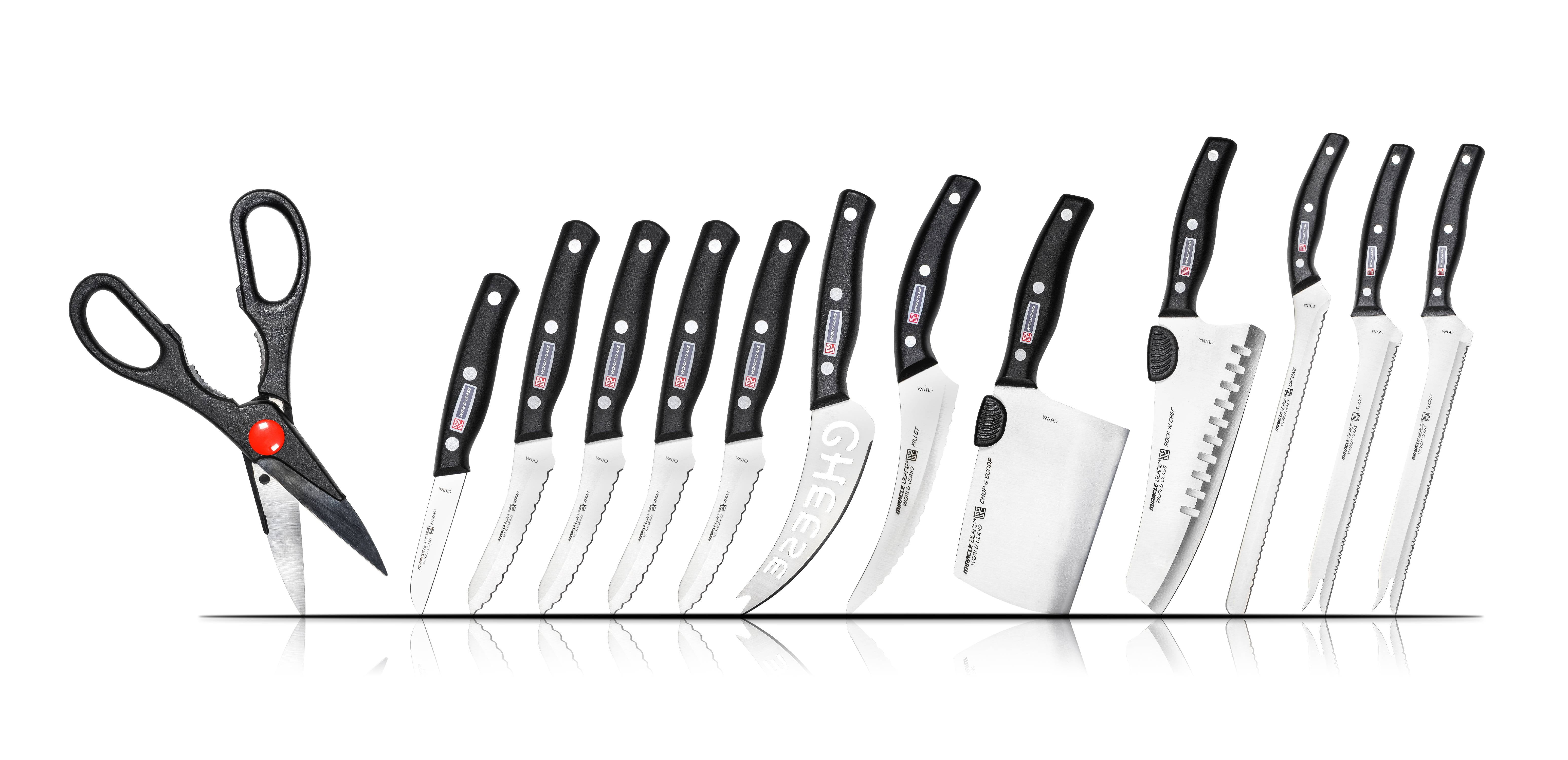 Miracle Blade Stainless Steel Kitchen Knife Set (18-Piece)