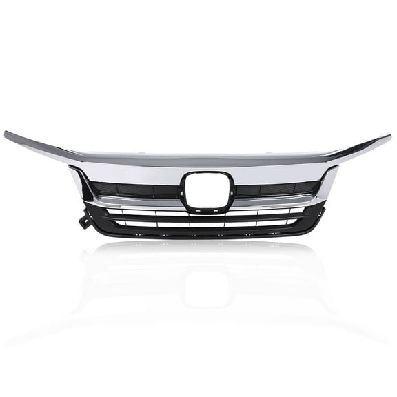PIT66 Front Upper Chrome Grille Grill Trim Fit for Honda Pilot 2019 2020 2021 w/Molding