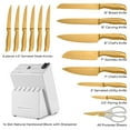 thumbnail image 2 of Zulay Kitchen 15 Piece Stainless Steel Knife Set with Block and Sharpener, 2 of 6