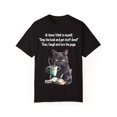 thumbnail image 1 of Men's Summer Cotton T-Shirt with Cat and Book Graphic, Crew Neck, Short Sleeve, Casual Fit, Knit Fabric with Slight Stretch - DERNM, 1 of 6
